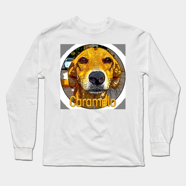 Caramel the famous dog of Brazil, victim of torture and death in a supermarket Long Sleeve T-Shirt by Marccelus